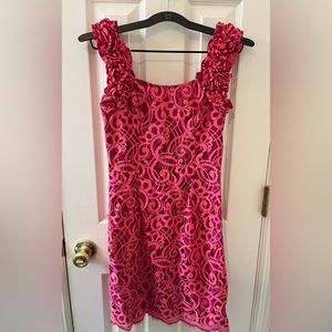 Lilly Pulitzer Size:0 Pink lace overlay dress